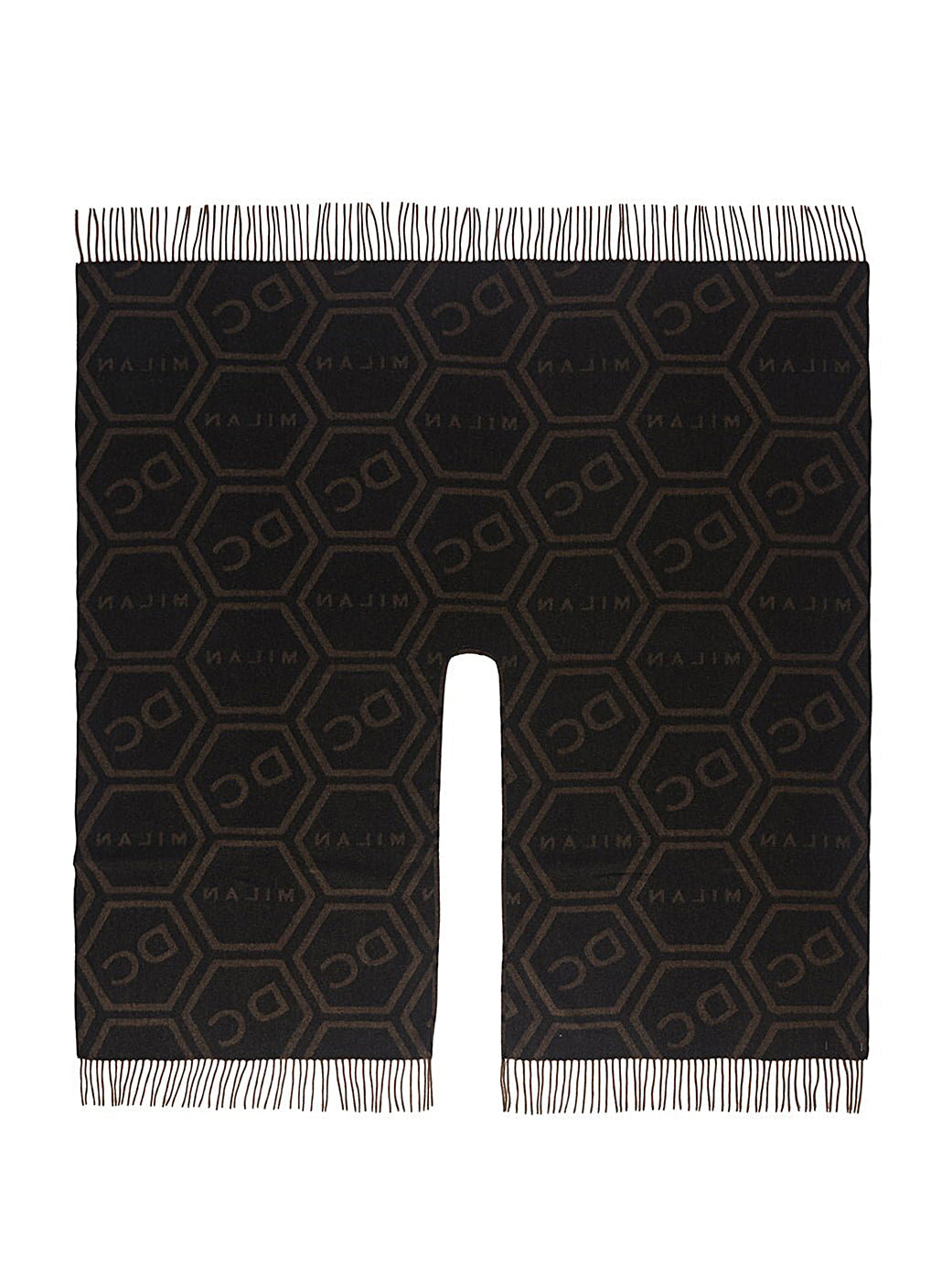 DC 모노그램 브라운 케이프 100% 퓨어 램스울