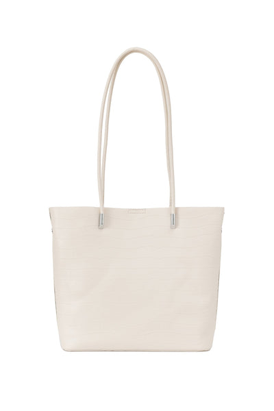 Women's Handbag Scott Cashmere Design - Croco White