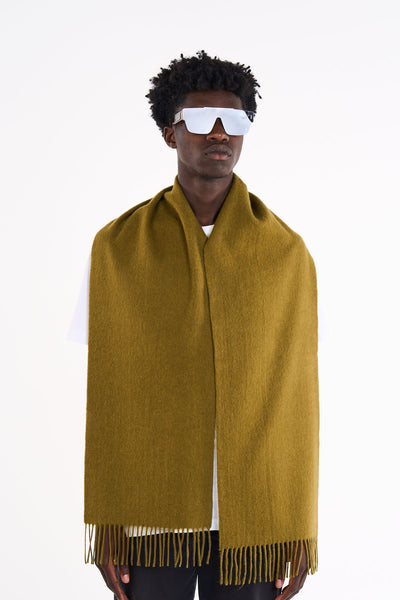 플레인 그린 스카프 100% 퓨어 램스울