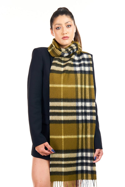 DC 클래식 그린 스카프 100% 퓨어 램스울