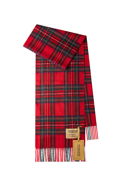 100% Pure Cashmere Children Tartan Scarf Royal Stewart