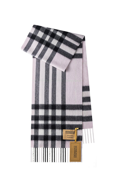 DC Check Cashmere Scarf Light Pink
