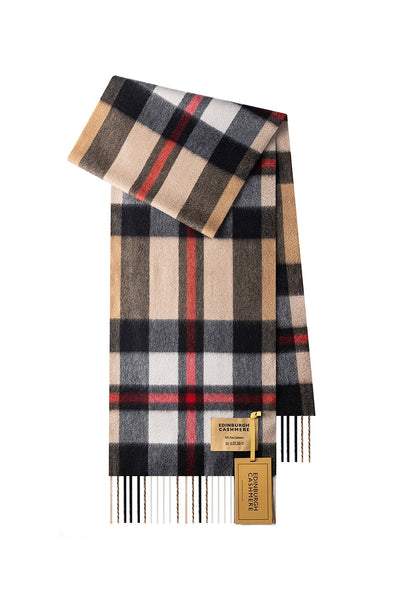 100% Pure Cashmere Children DC Scott Scarf Camel