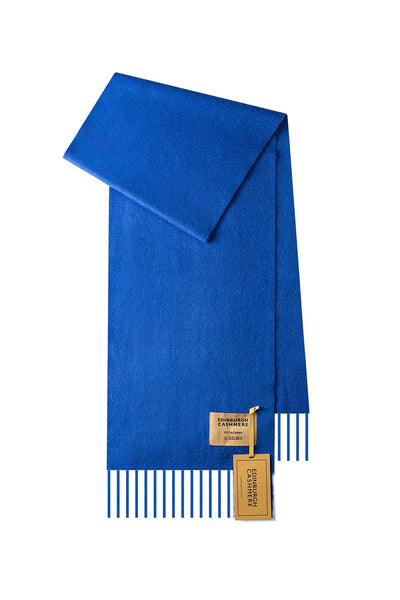 100% Pure Cashmere Children Plain Scarf Dark Blue