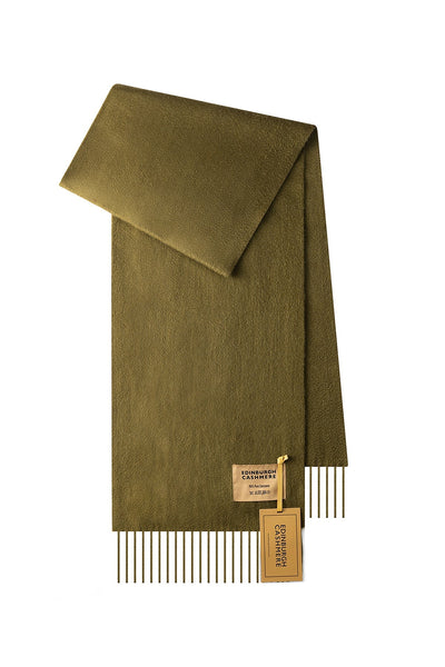 100% Pure Cashmere Children Plain Scarf Green