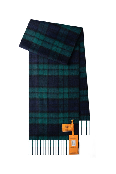 100% Pure Cashmere Children Tartan Scarf Black Watch