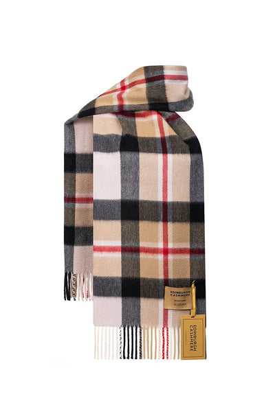 DC Scott Cashmere Scarf Black and Grey - Small Size