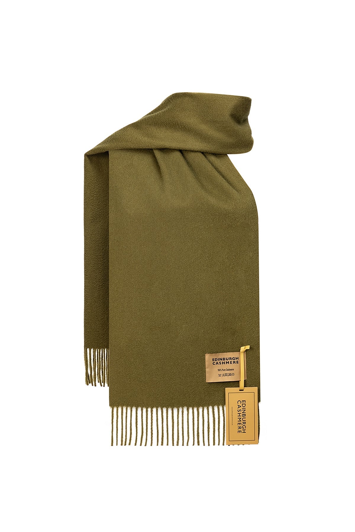100% Pure Cashmere Children Plain Scarf Green