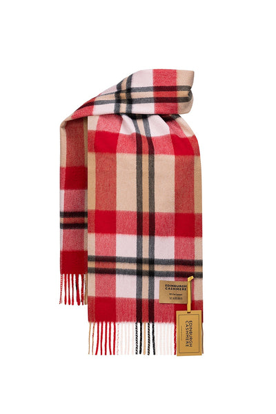 100% Pure Cashmere Children DC Scott Scarf Red