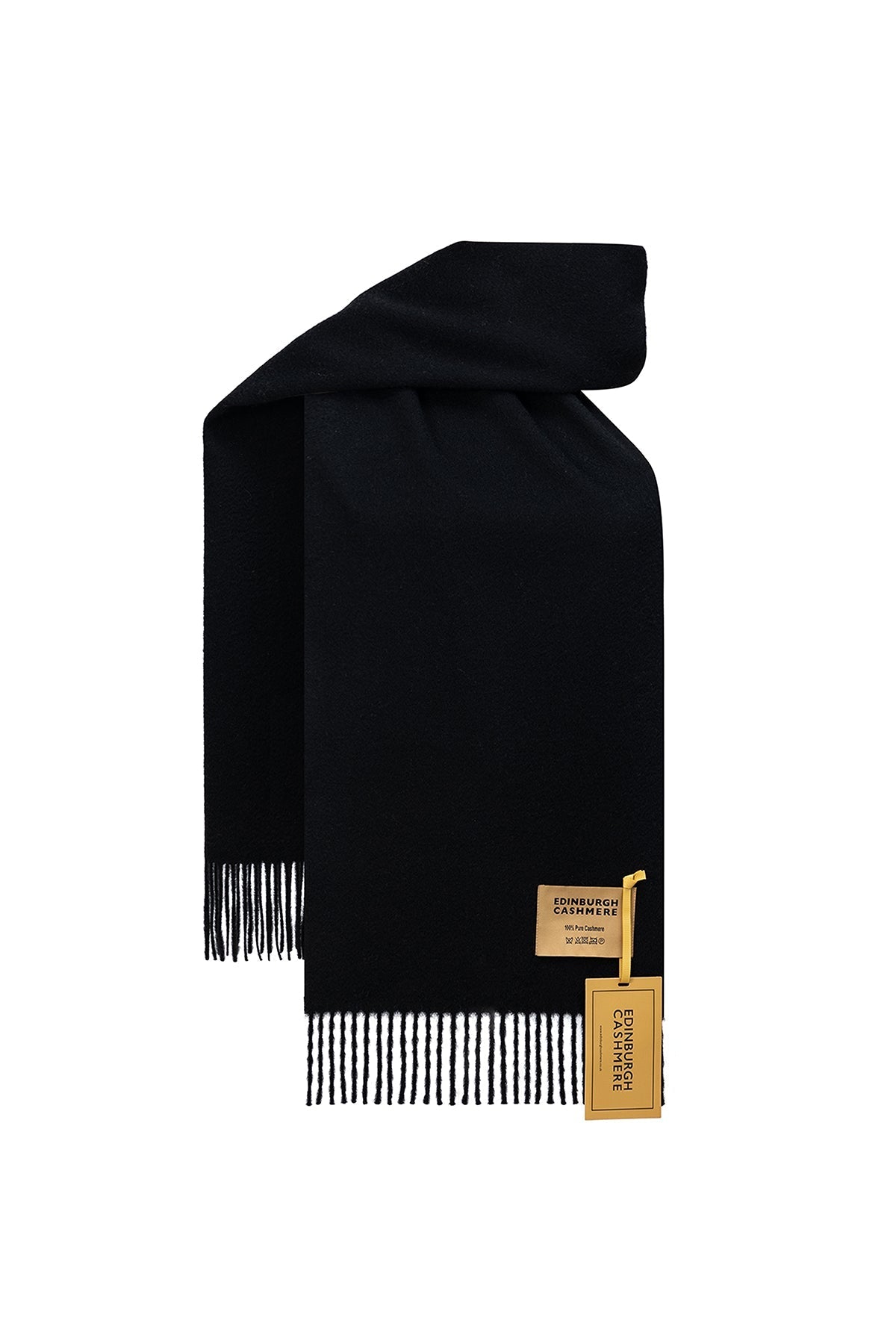 100% Pure Cashmere Children Plain Scarf Black
