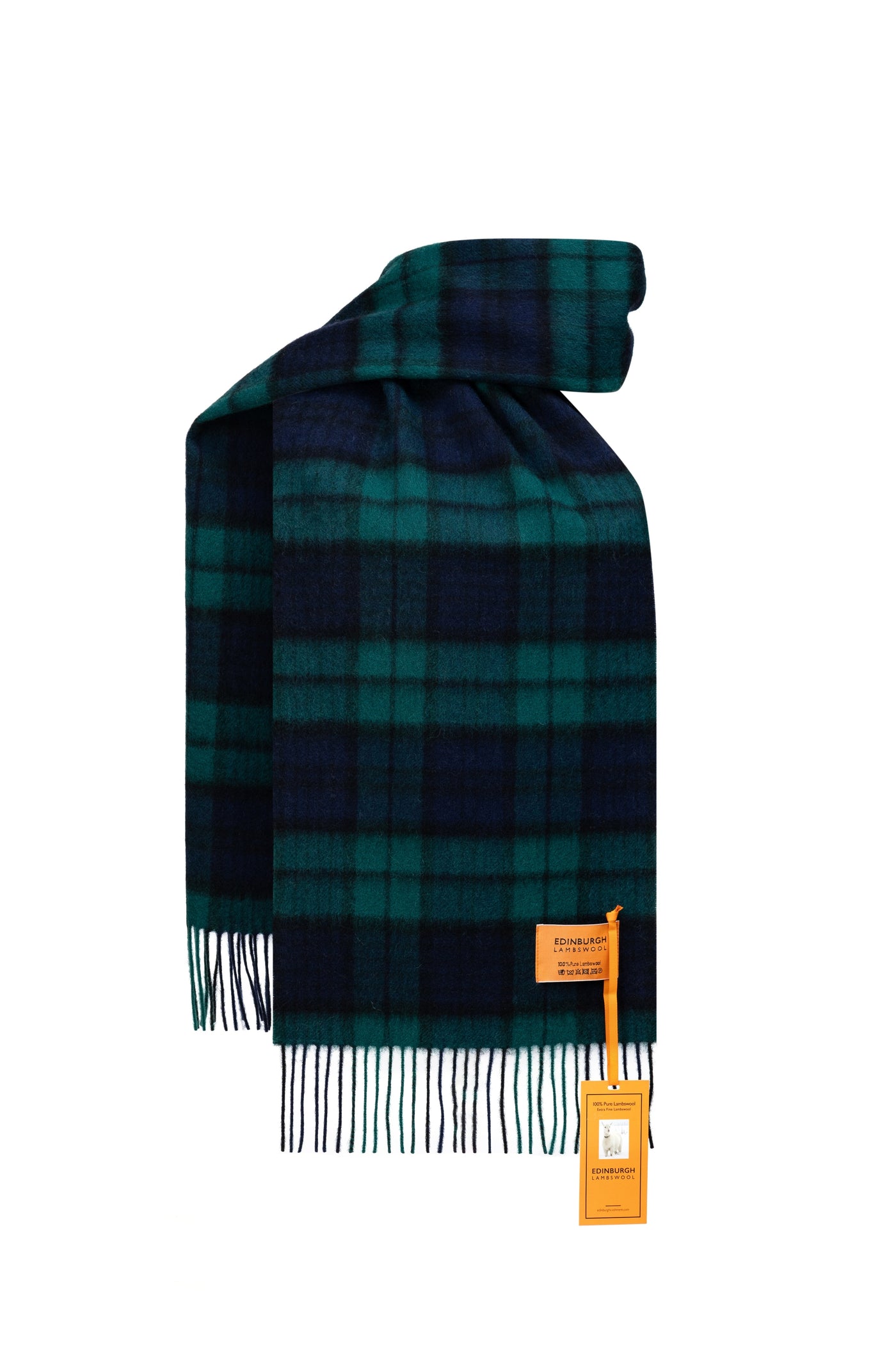 100% Pure Cashmere Children Tartan Scarf Black Watch