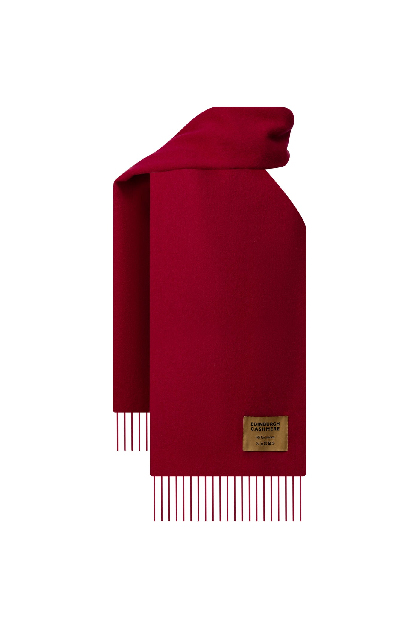 Plain Merino Wool Scarf Burgendy 2