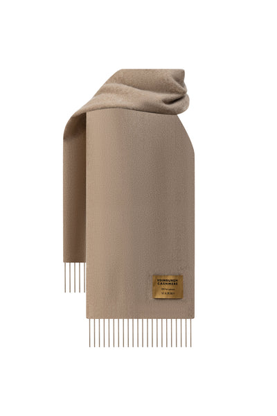 Plain Merino Wool Scarf Camel 3
