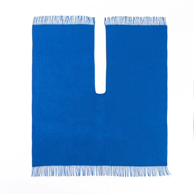 플레인 100% 퓨어 램스울 다크 블루 케이프