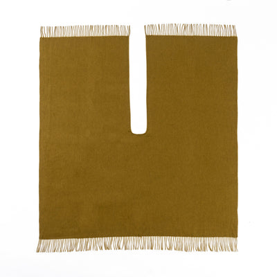 플레인 100% 퓨어 램스울 그린 케이프