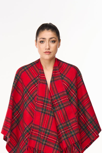 Royal Stewart Cape 100% Pure Cashmere