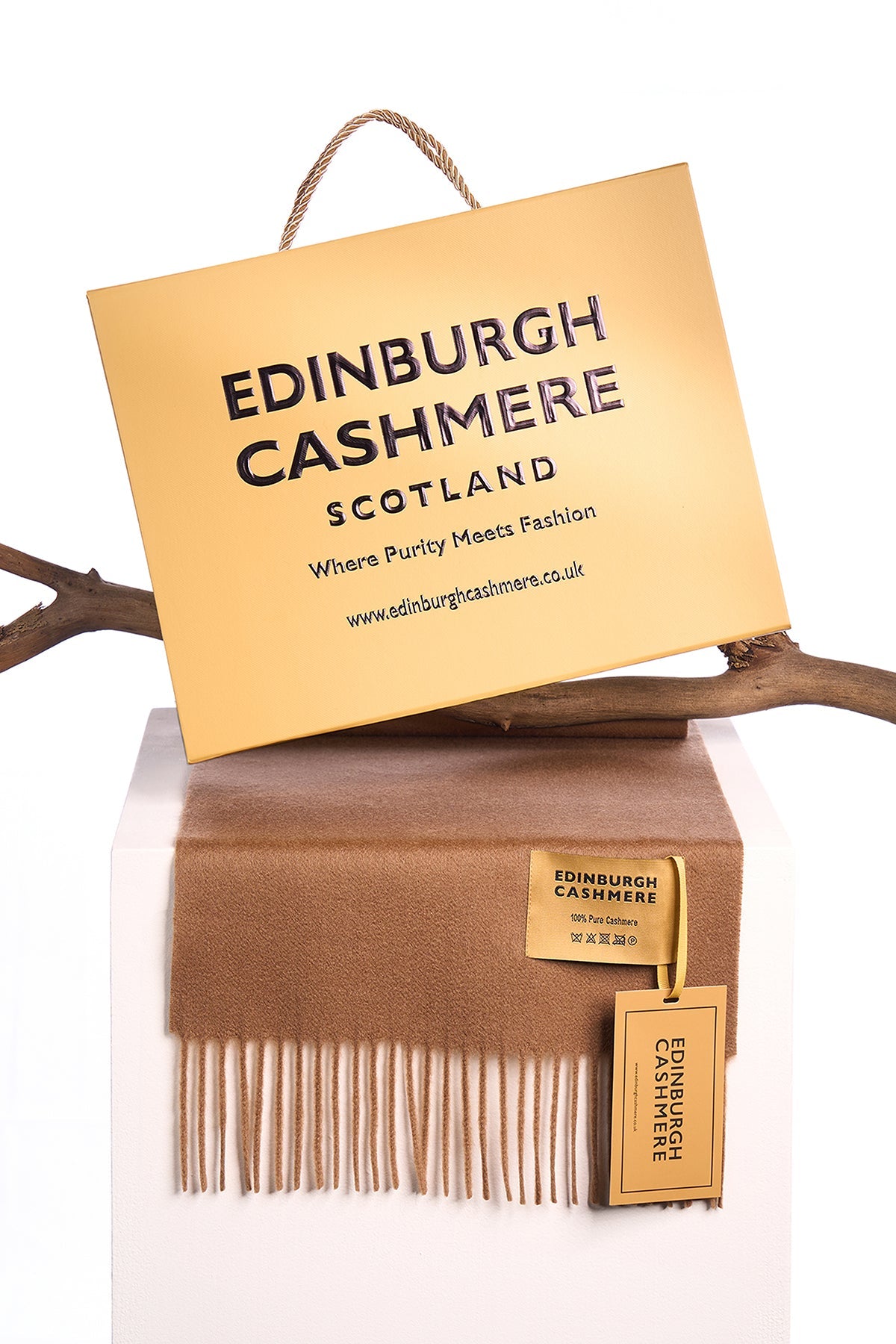 플레인 브라운 스카프 100% Pure Lambswool