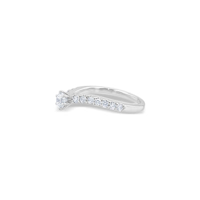 Scott Cashmere 18k White Gold with Diamond - Ring Style 12 (Size: 12)