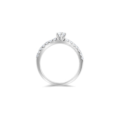 Scott Cashmere 18k White Gold with Diamond - Ring Style 12 (Size: 12)