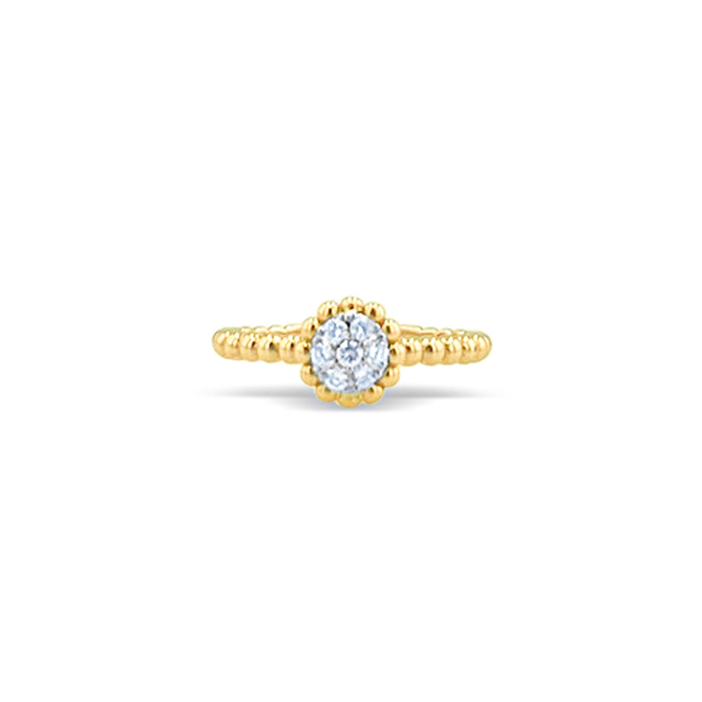 Lucchi 18k White and Yellow Gold with Diamond - Ring Style 51 (Size 15)