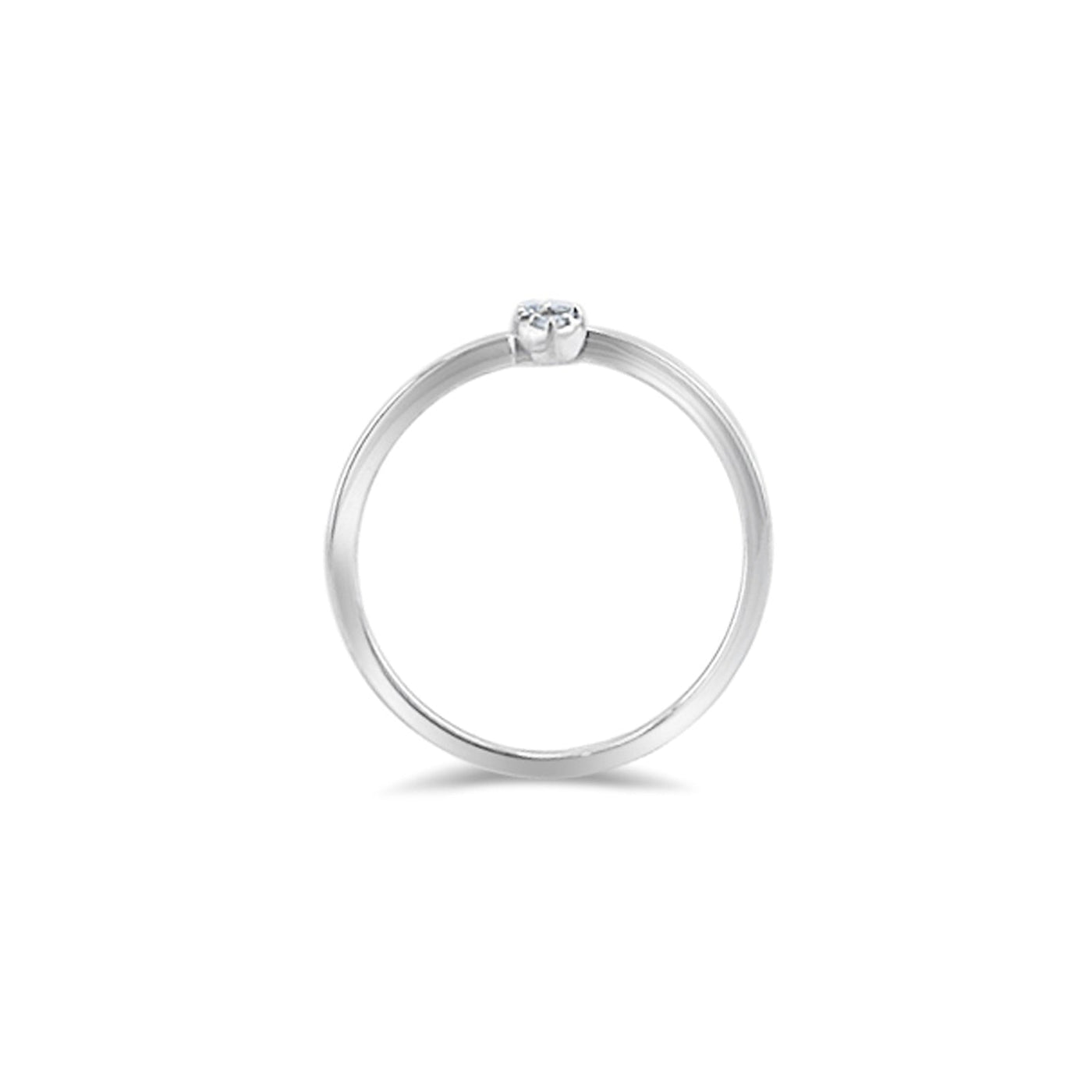 Scott Cashmere 18k White Gold with Diamond - Ring Style 24 (Size 14)