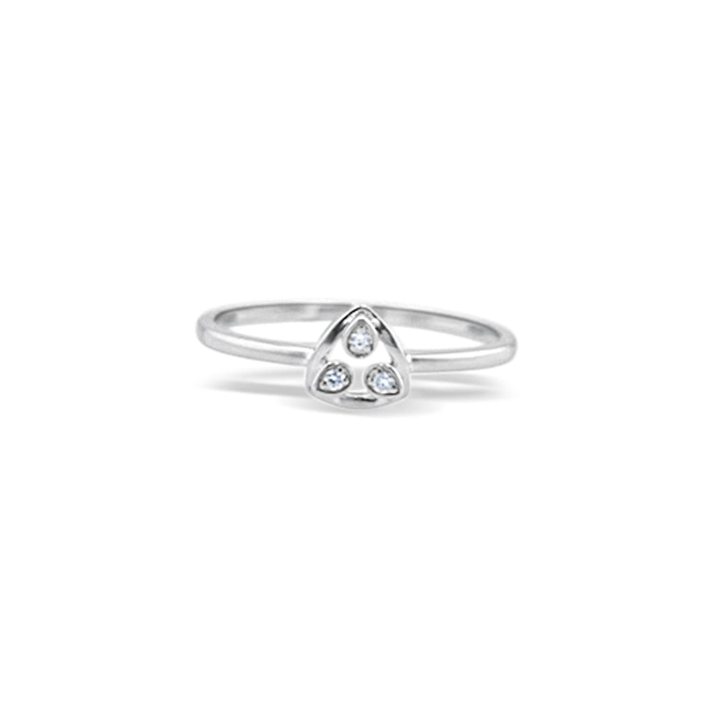 Scott Cashmere 18k White Gold with Diamond - Ring Style 22 (Size 14)