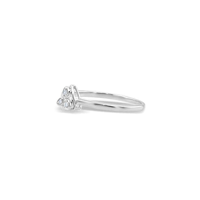 Scott Cashmere 18k White Gold with Diamond - Ring Style 22 (Size 14)
