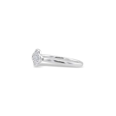 Scott Cashmere 18k White Gold with Diamond - Ring Style 11 (Size: 14)