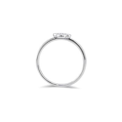 Scott Cashmere 18k White Gold with Diamond - Ring Style 11 (Size: 14)