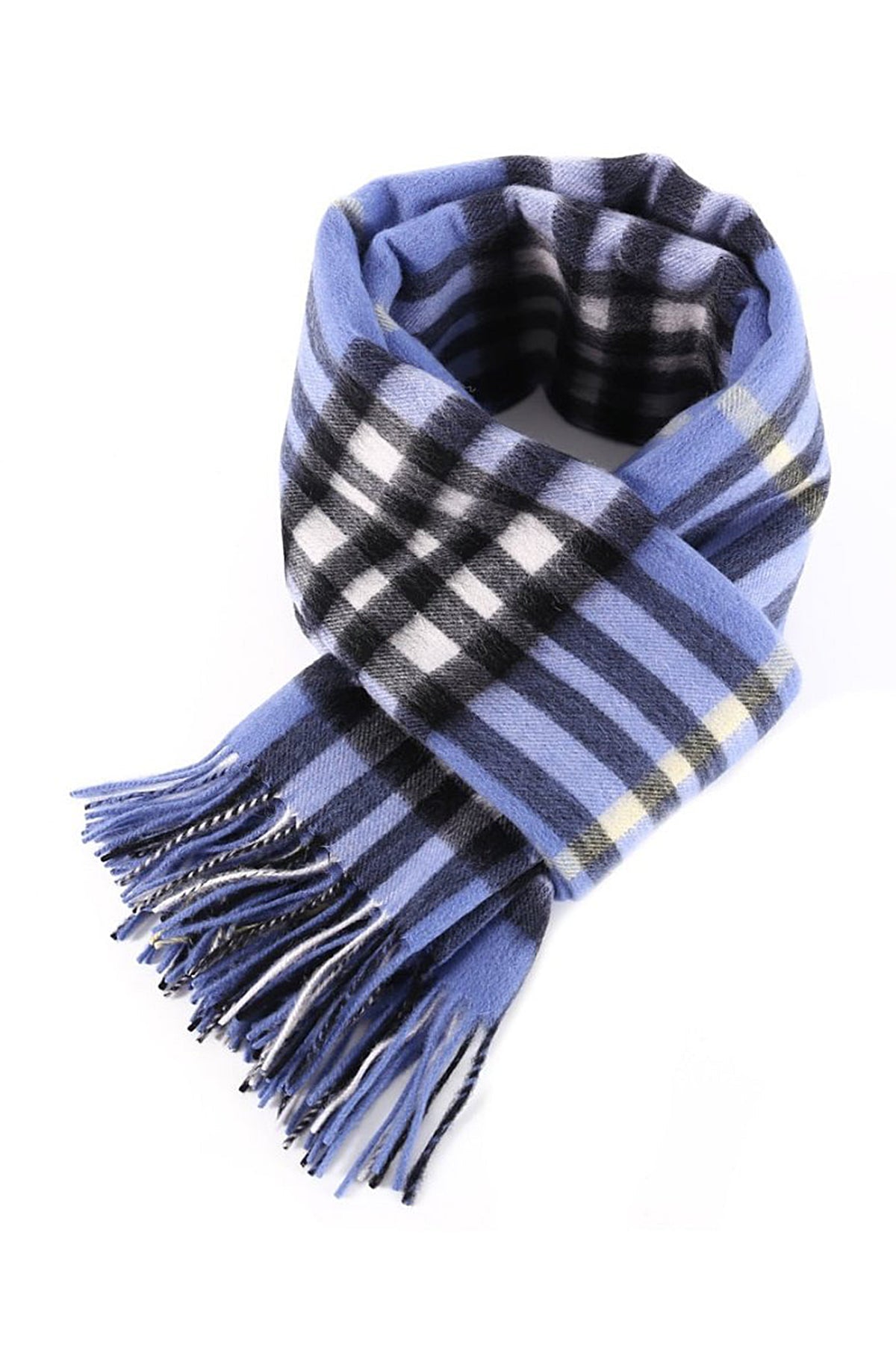 Cashmere Scarf DC Classic Blue Oversized Wrap