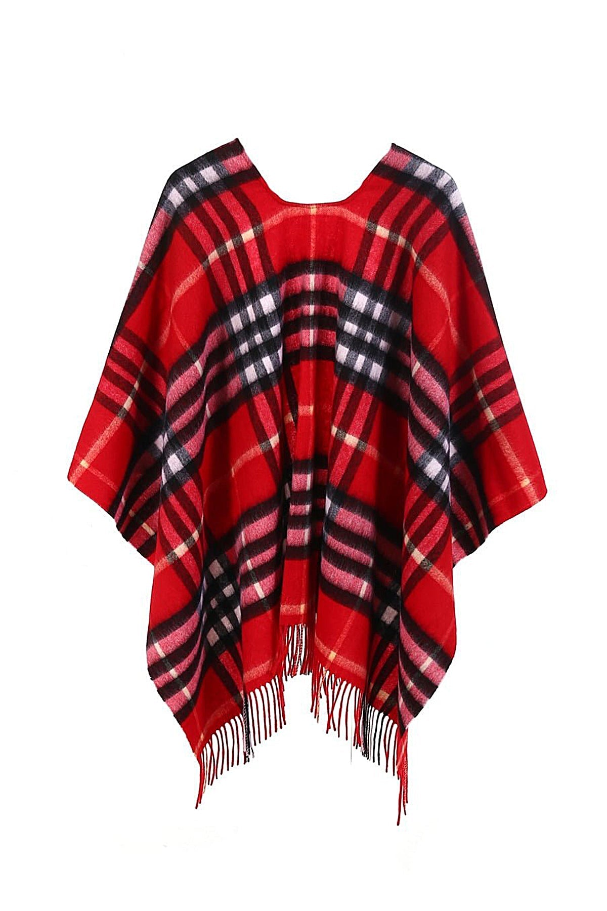 DC 클래식 레드 케이프 100% 퓨어 캐시미어