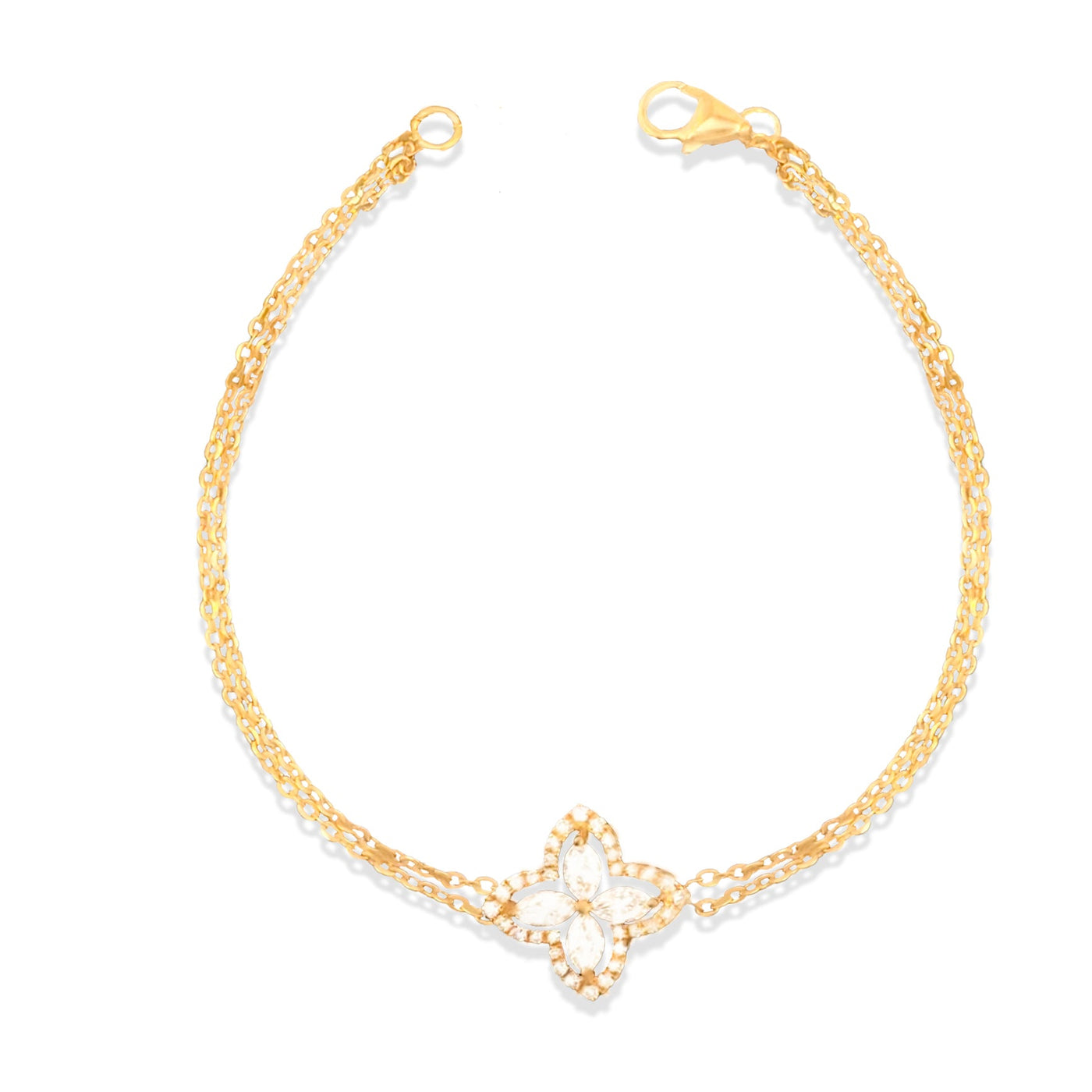 Scott Cashmere 18k Yellow Gold with Diamonds - Bracelet Style 20