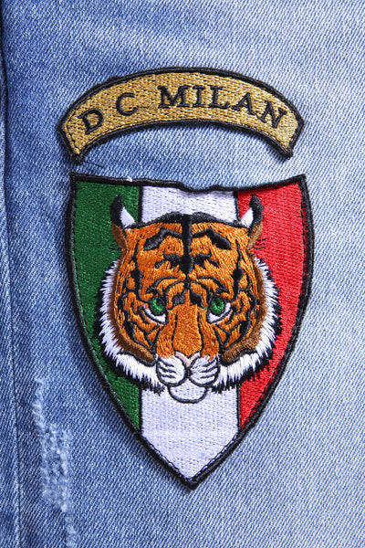 Light Blue Slim-Fit Jeans With 2 Logos