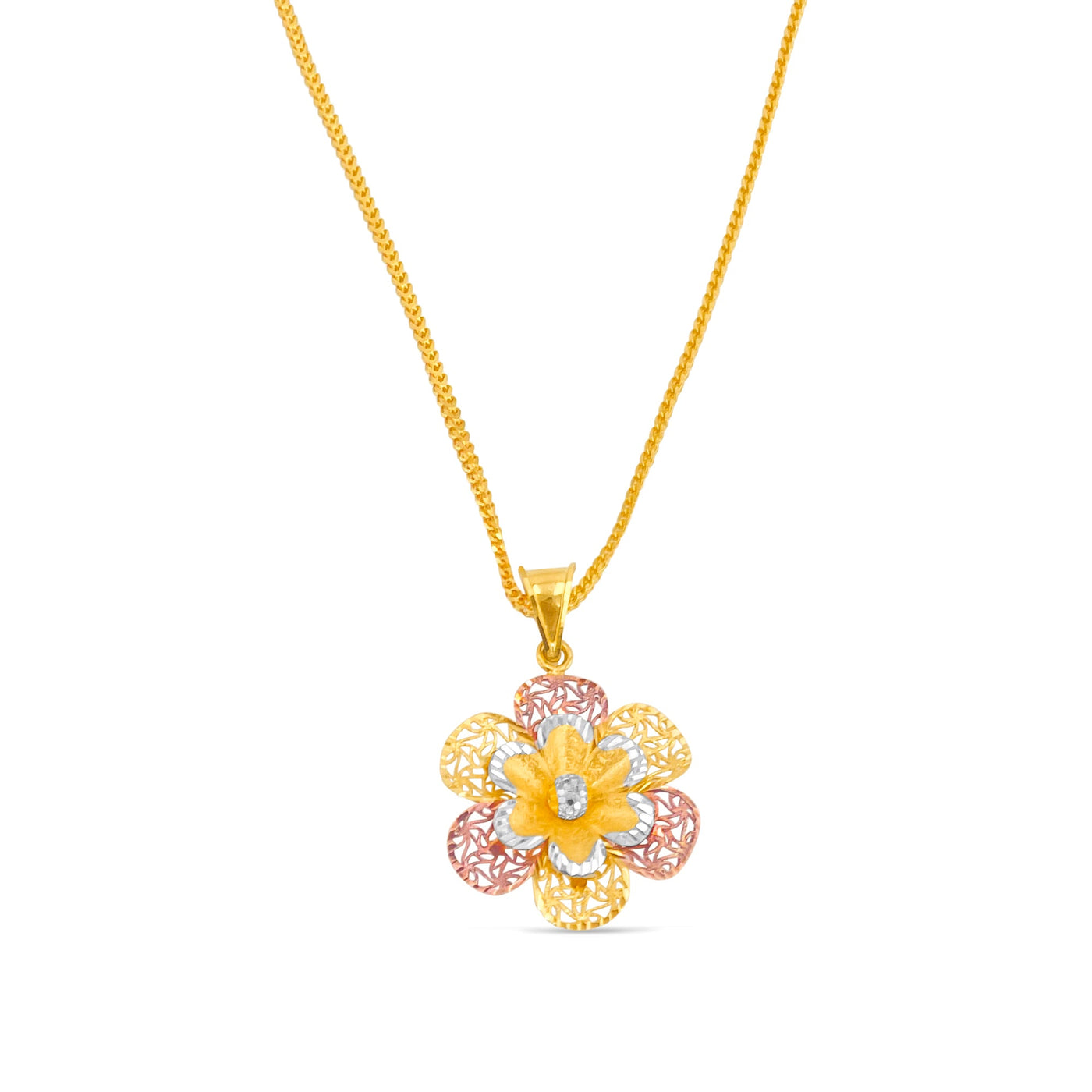 Scott Cashmere 22k Yellow, White & Rose Gold - Pendant Style 21