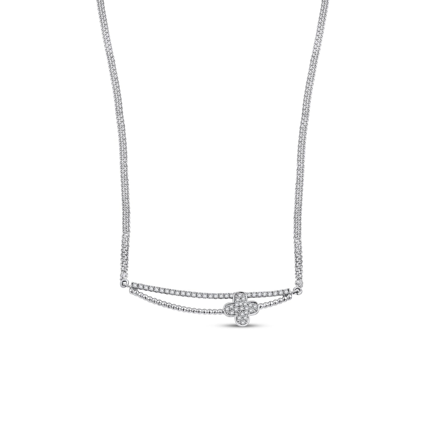 Scott Cashmere 18k White-Gold with Diamonds - Necklace Style 1