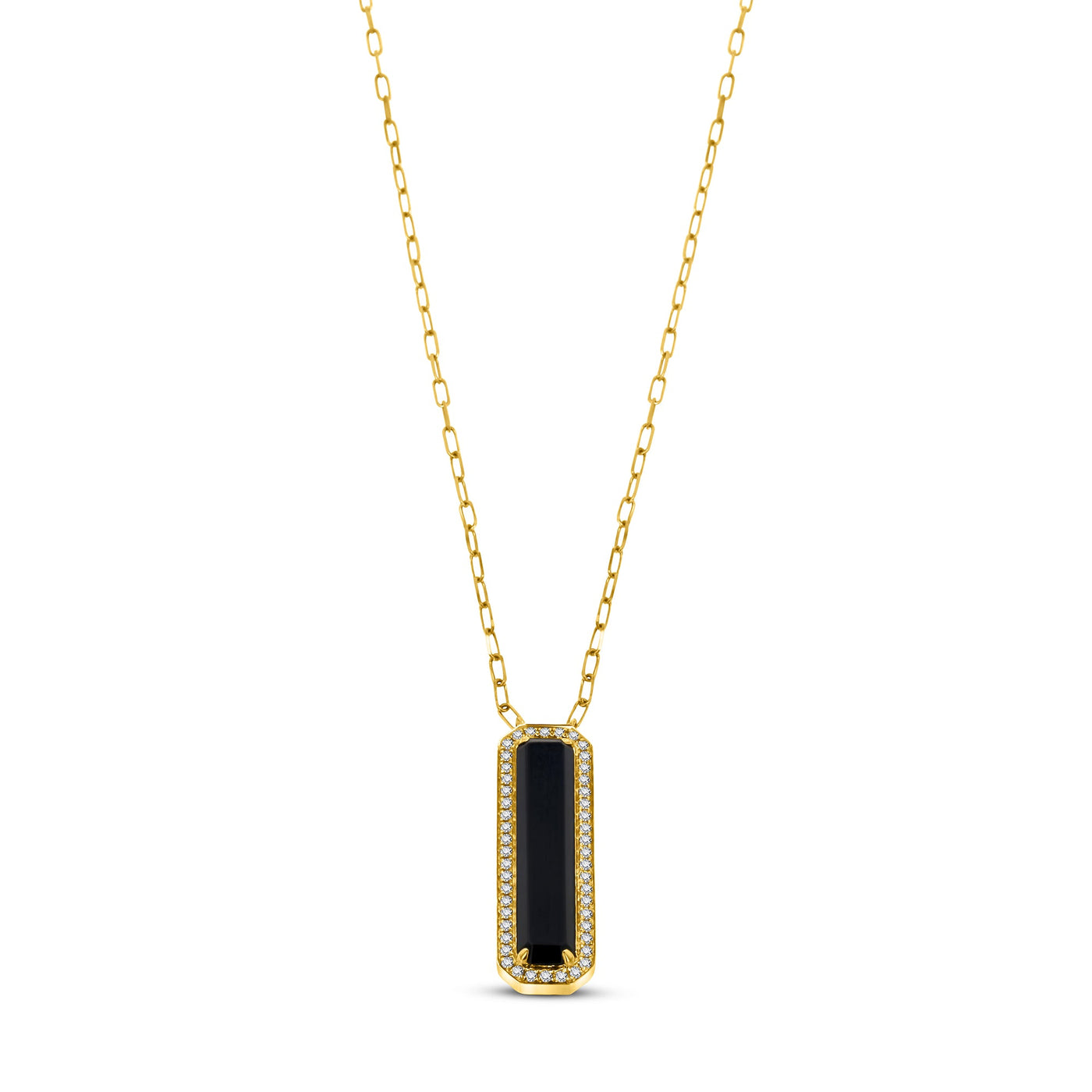 Scott Cashmere 18k Yellow-Gold with Diamonds and Black Onyx - Necklace Style 8