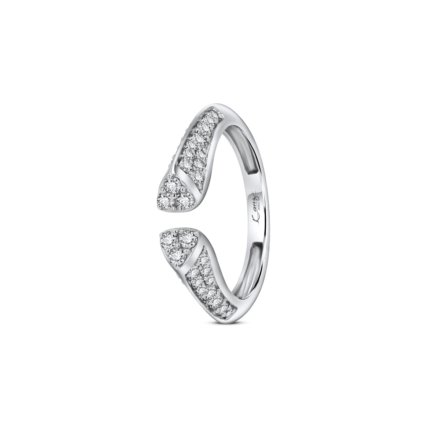 Scott Cashmere 18k White-Gold with Diamonds - Ring Style 4