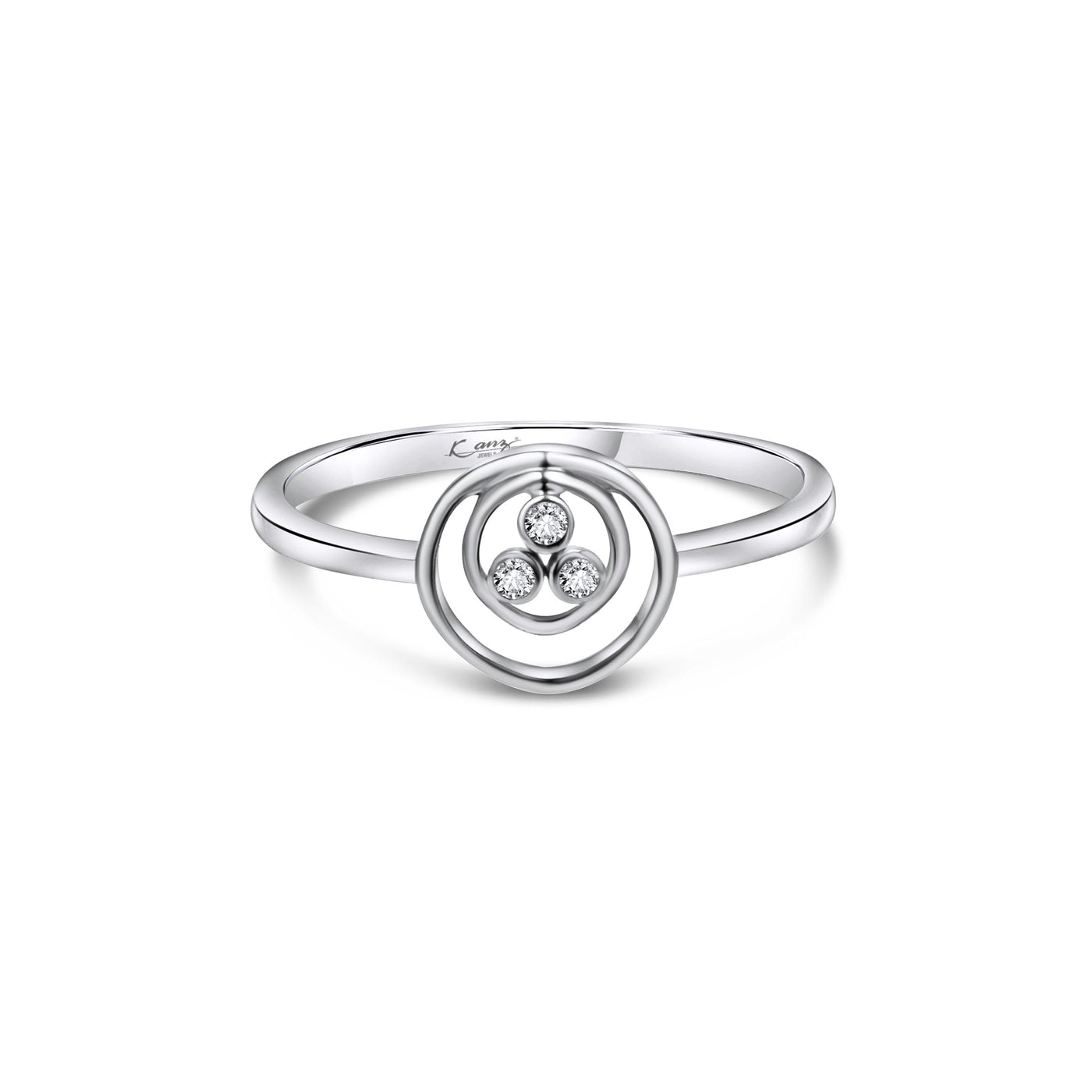 Scott Cashmere 18k White-Gold with Diamonds - Ring Style 8