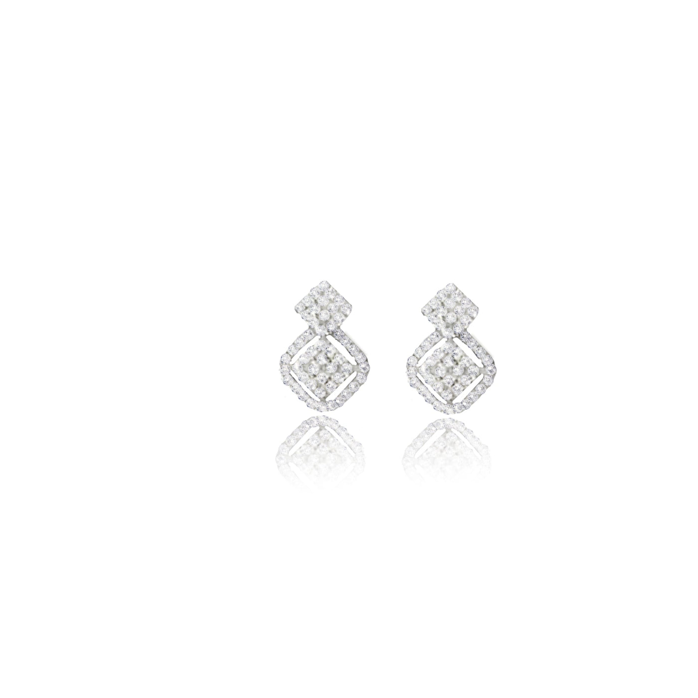 Scott Cashmere 18k White Gold with Diamonds - Earring Style 26