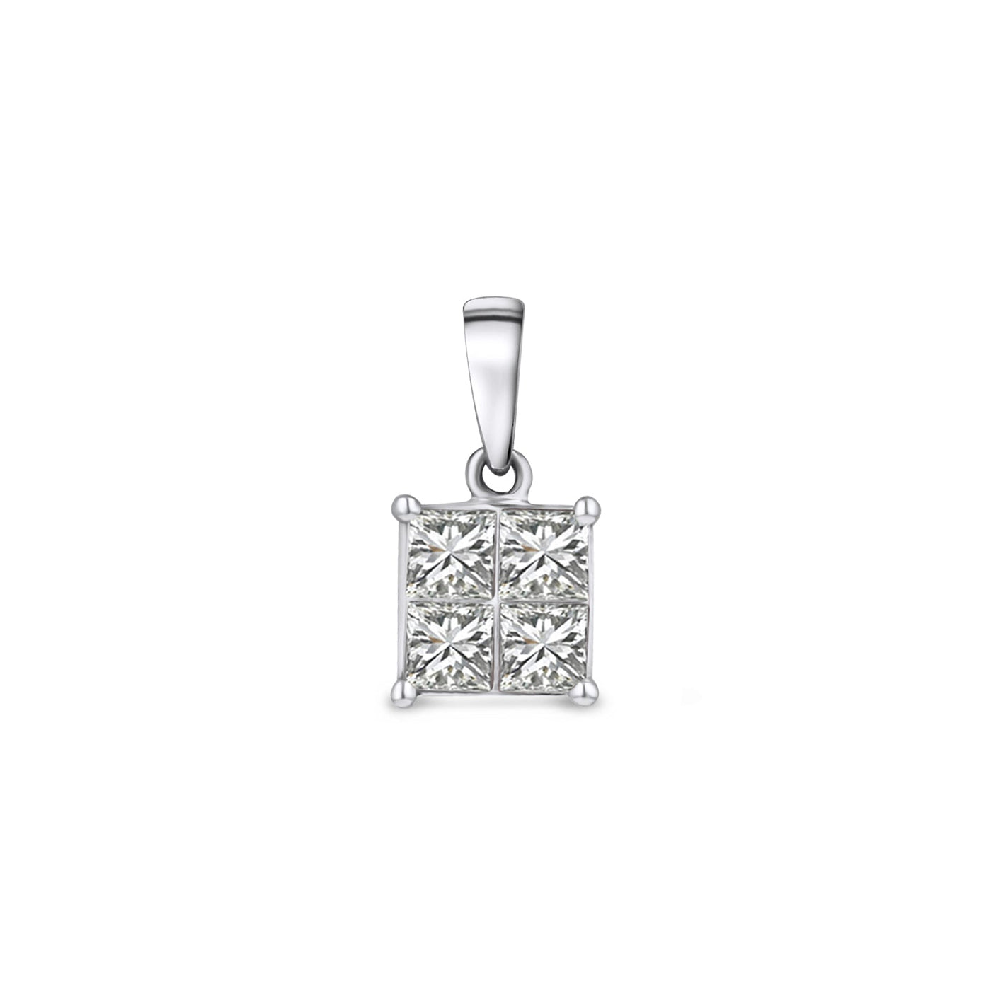 Scott Cashmere 18k White-Gold with Diamonds - Pendant Style 8