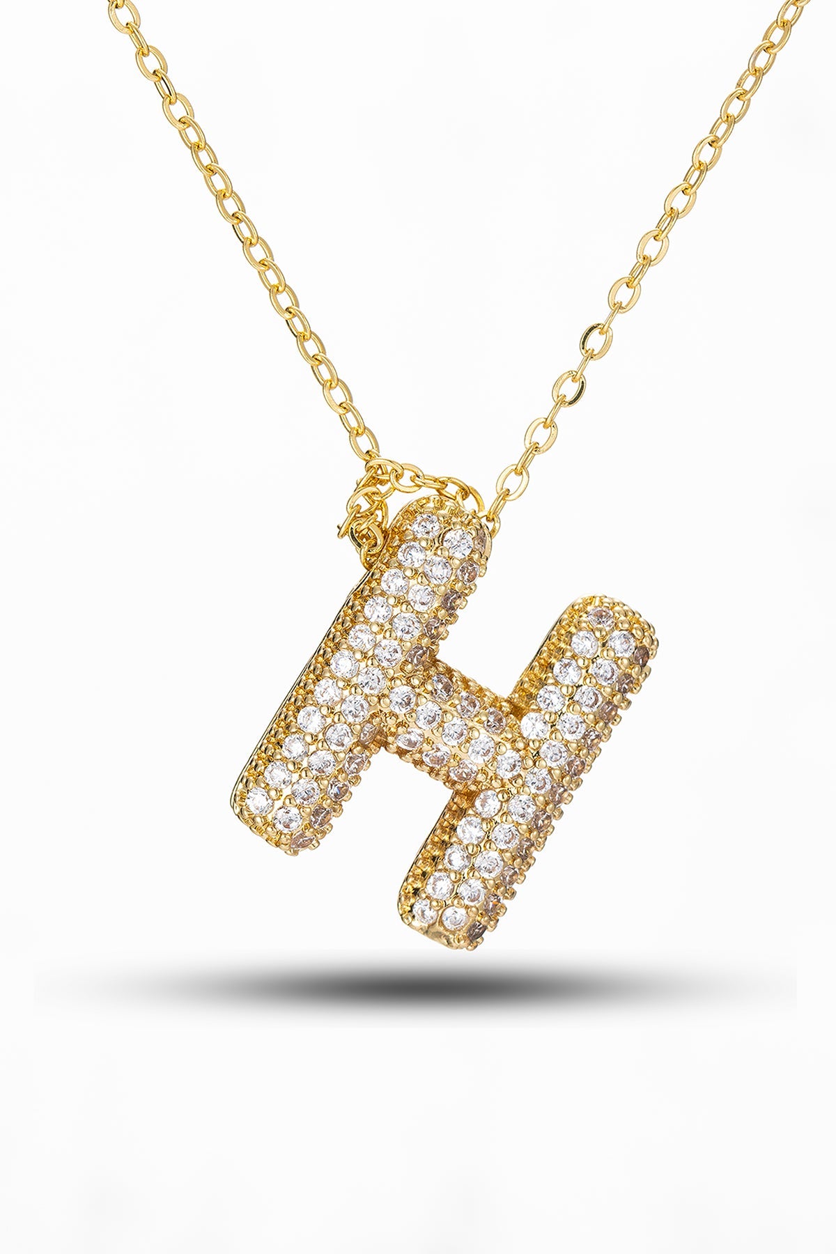 Scott Cashmere Alphabet Necklace Exclusive Design - Letter H