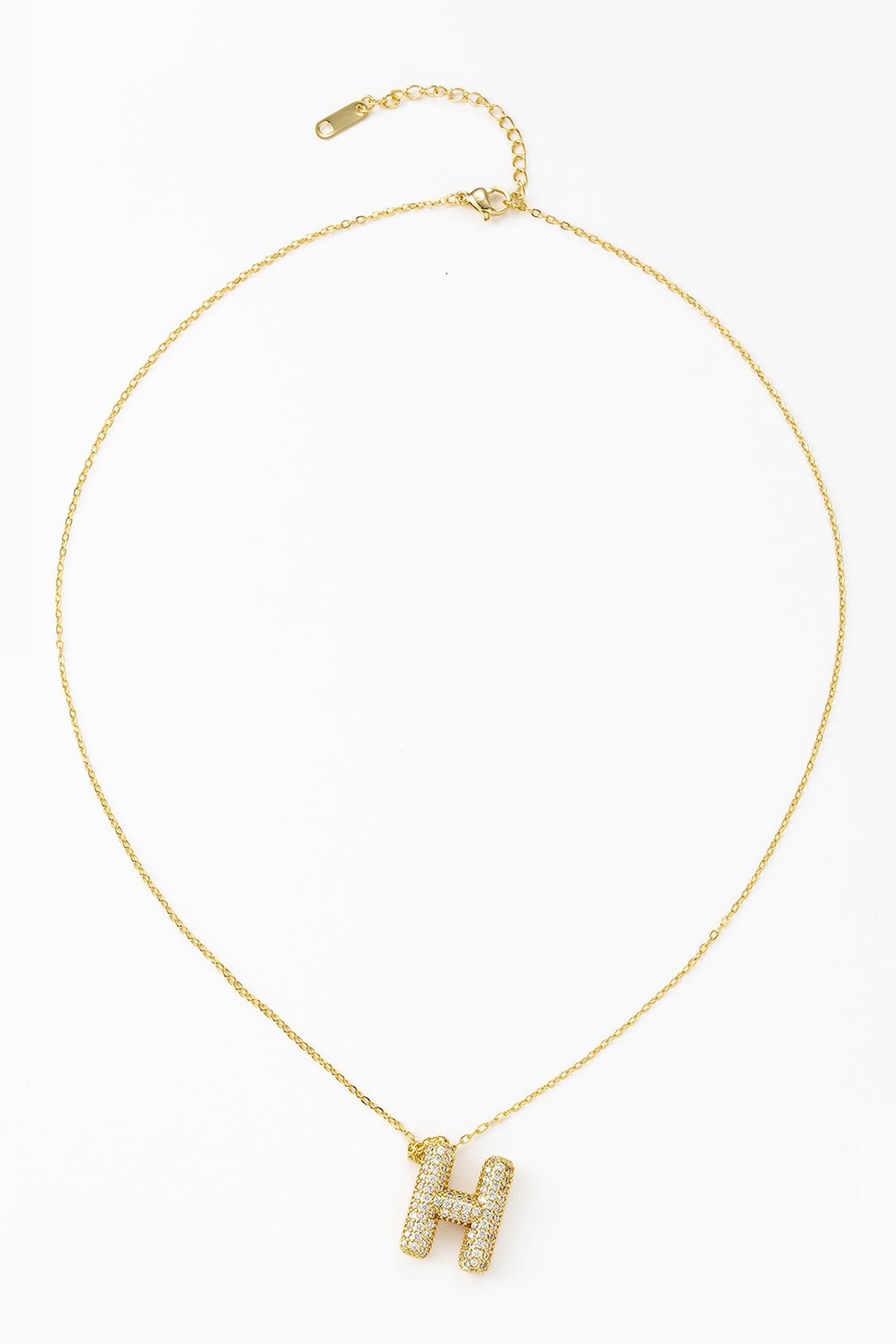 Scott Cashmere Alphabet Necklace Exclusive Design - Letter H