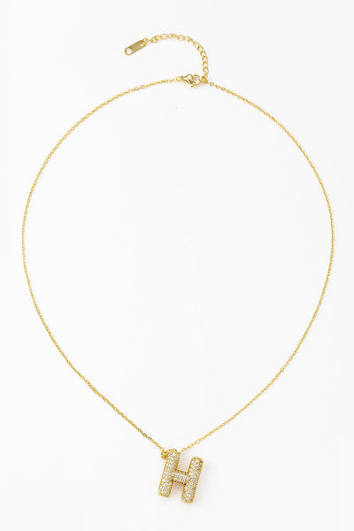 Scott Cashmere Alphabet Necklace Exclusive Design - Letter H