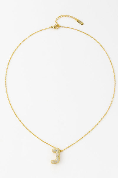 Scott Cashmere Alphabet Necklace Exclusive Design - Letter J