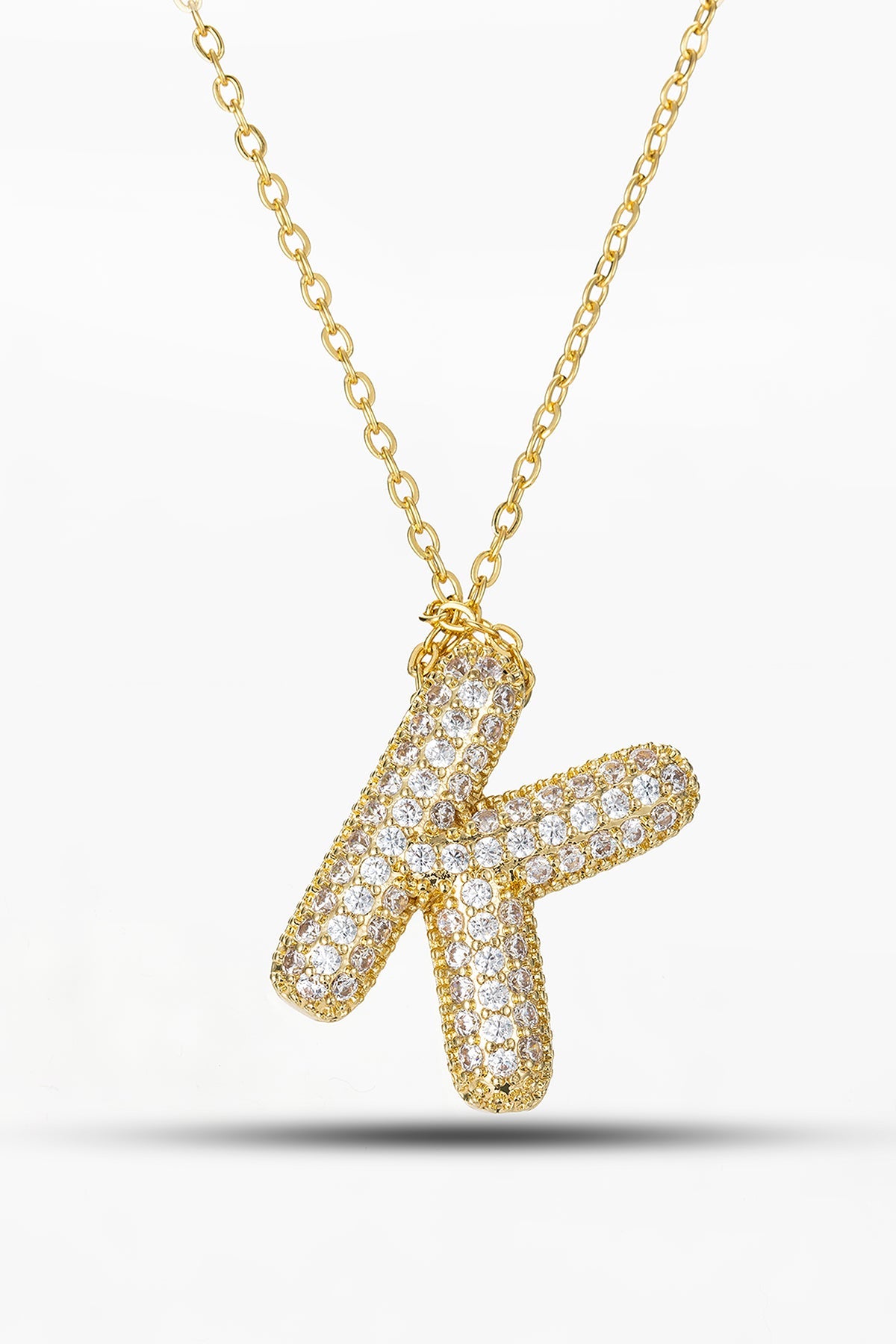 Scott Cashmere Alphabet Necklace Exclusive Design - Letter K