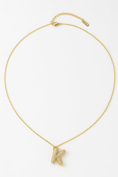 Scott Cashmere Alphabet Necklace Exclusive Design - Letter K