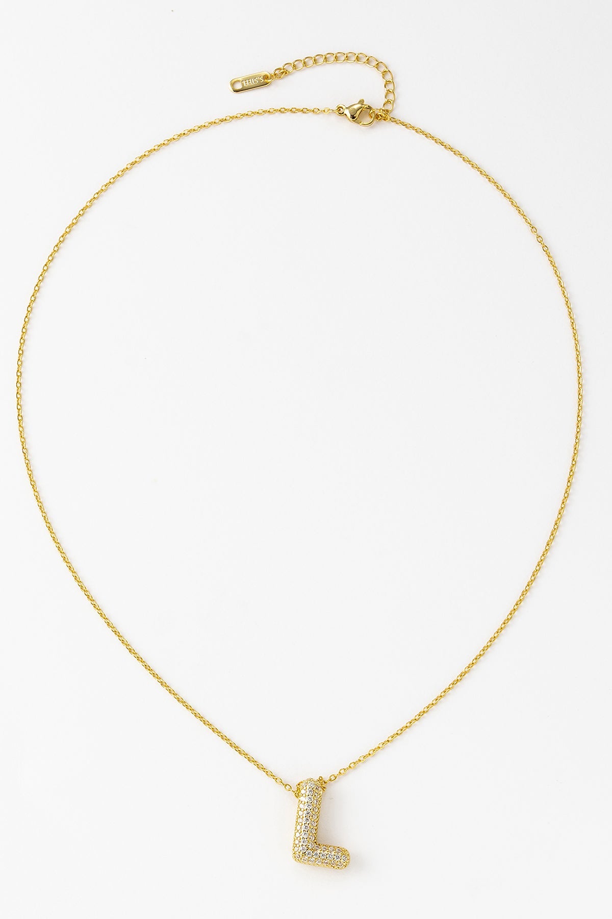 Scott Cashmere Alphabet Necklace Exclusive Design - Letter L