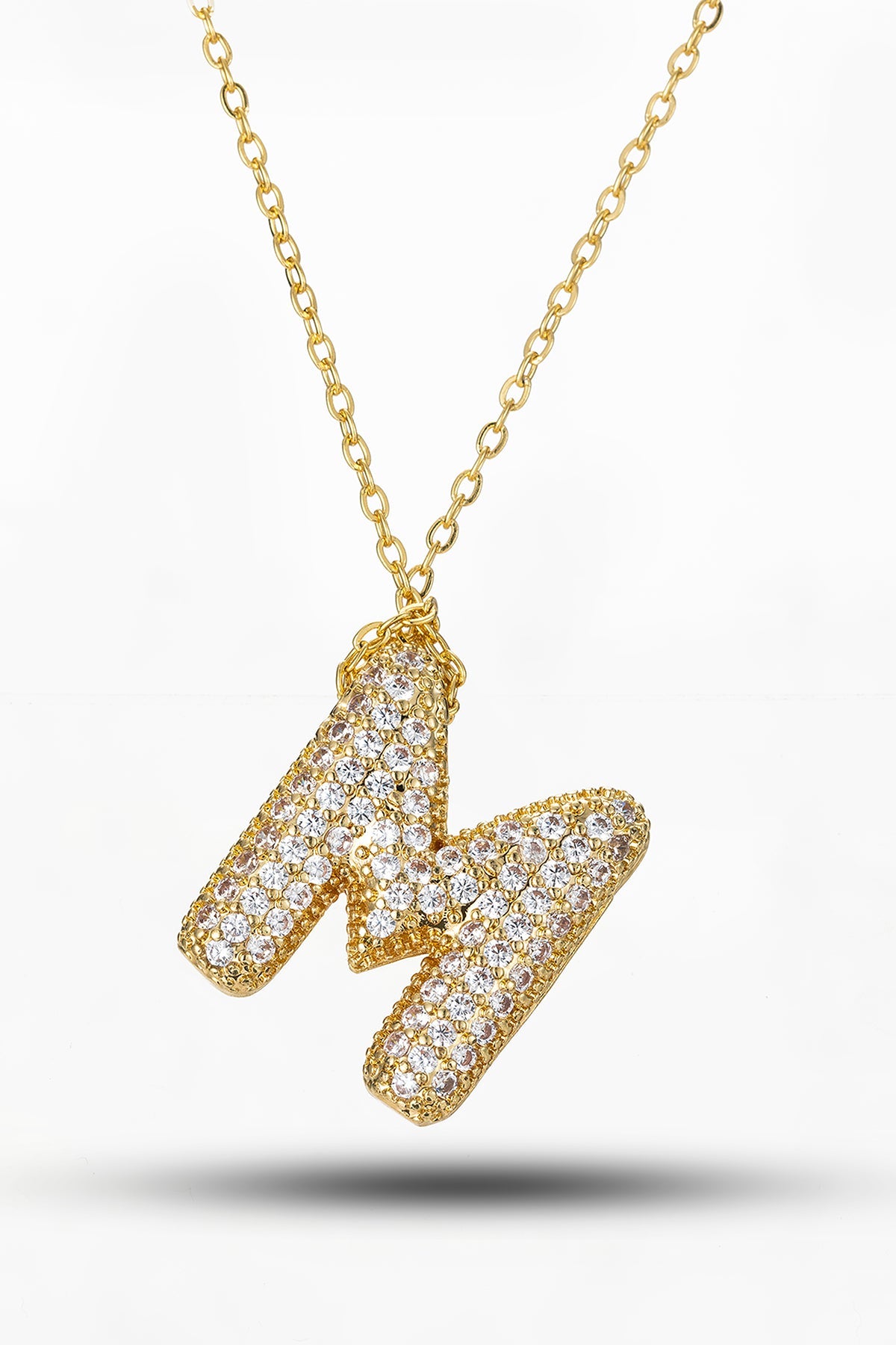 Scott Cashmere Alphabet Necklace Exclusive Design - Letter M