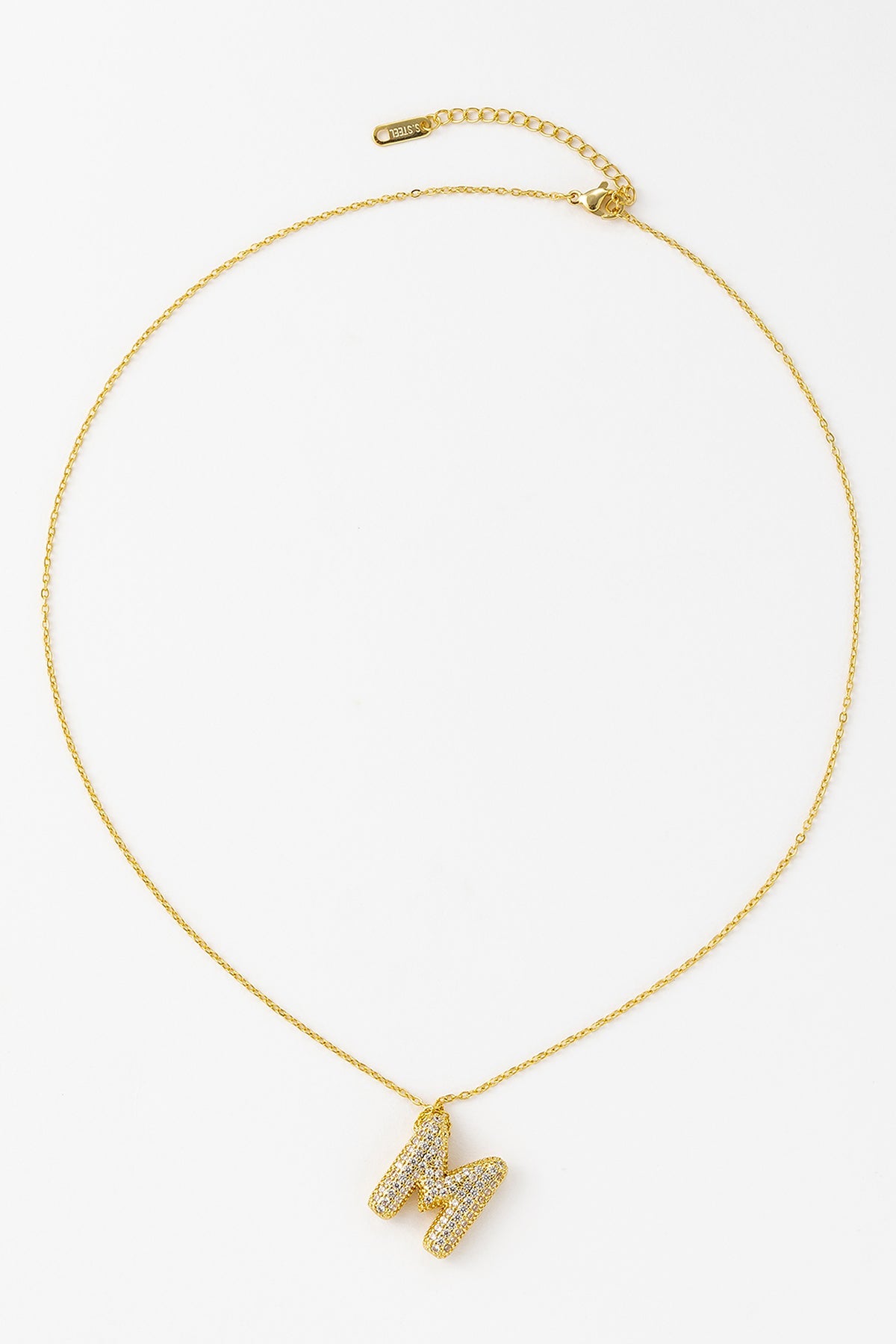 Scott Cashmere Alphabet Necklace Exclusive Design - Letter M