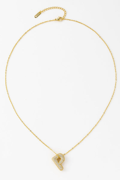 Scott Cashmere Alphabet Necklace Exclusive Design - Letter P